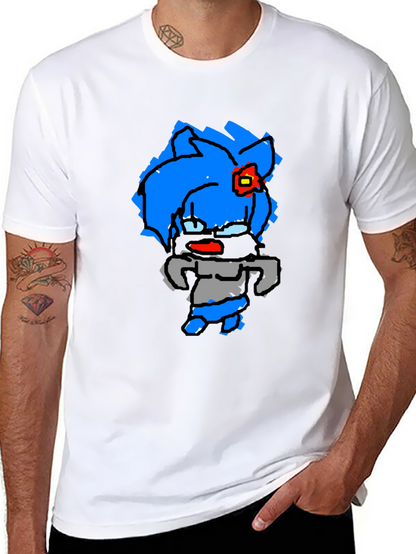 Cartoon Character Black T-Shirt