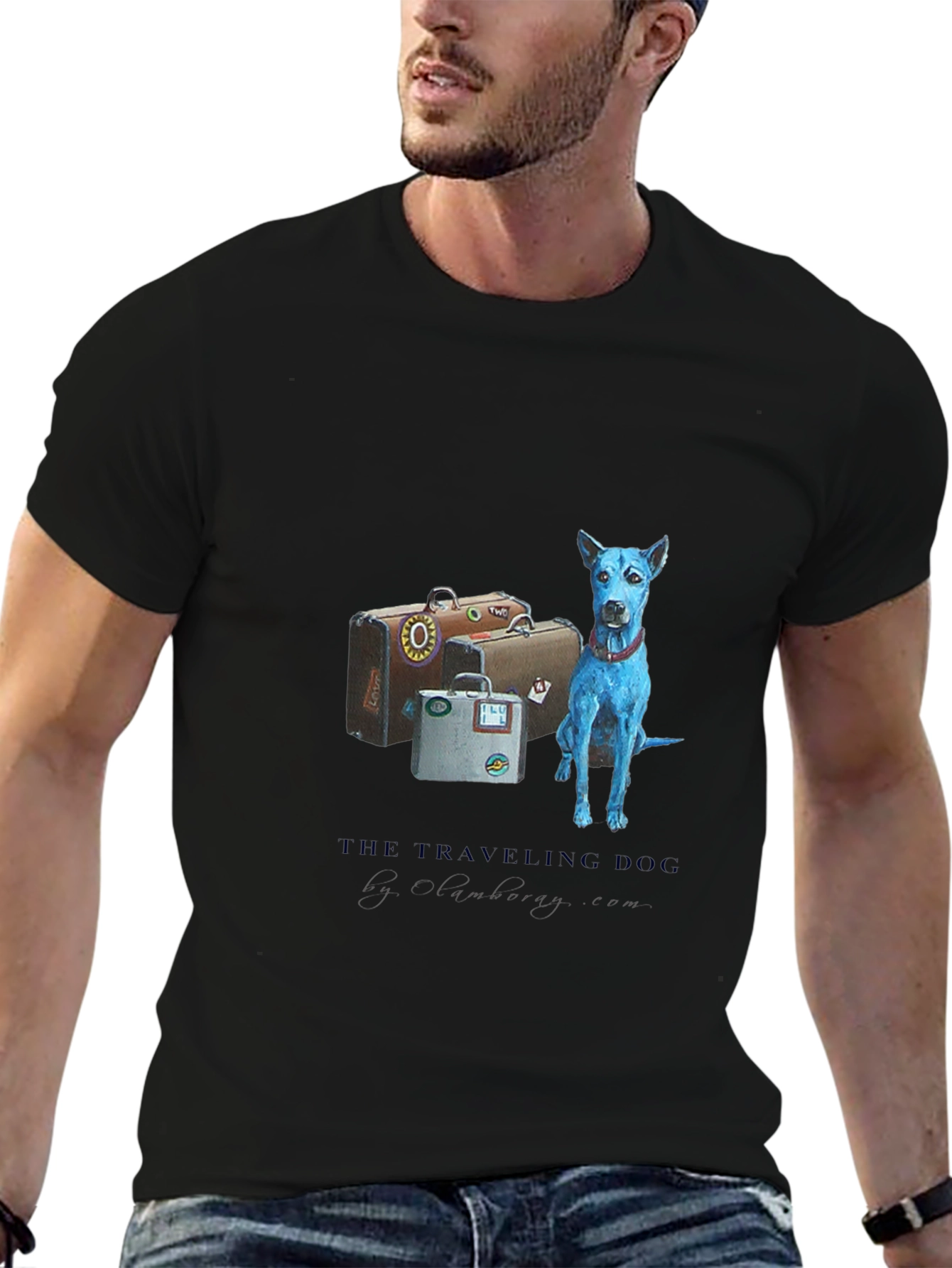 Traveling Dog Graphic Tee - Black