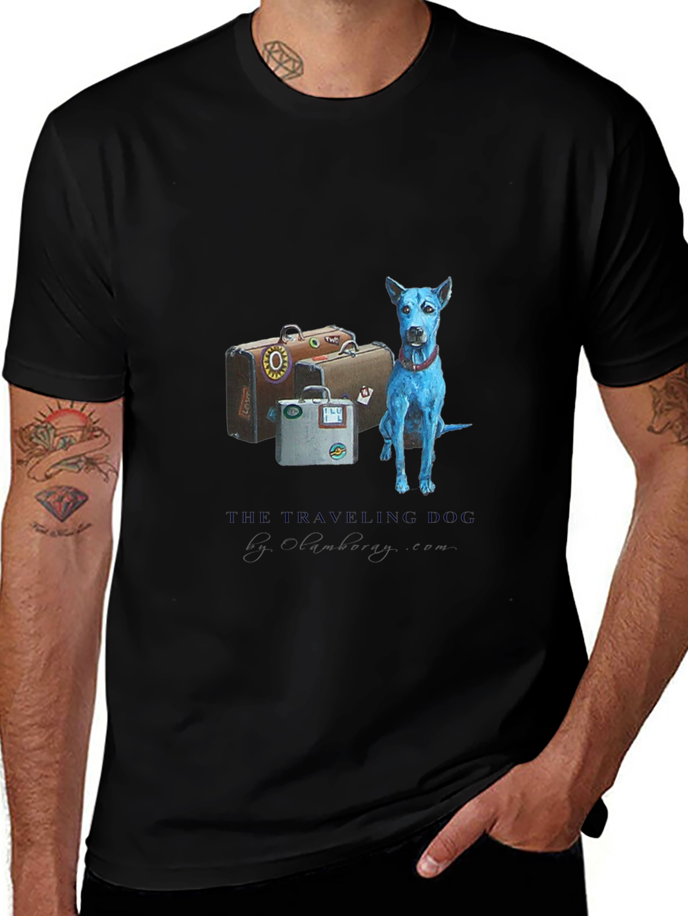 Traveling Dog Graphic Tee - Black