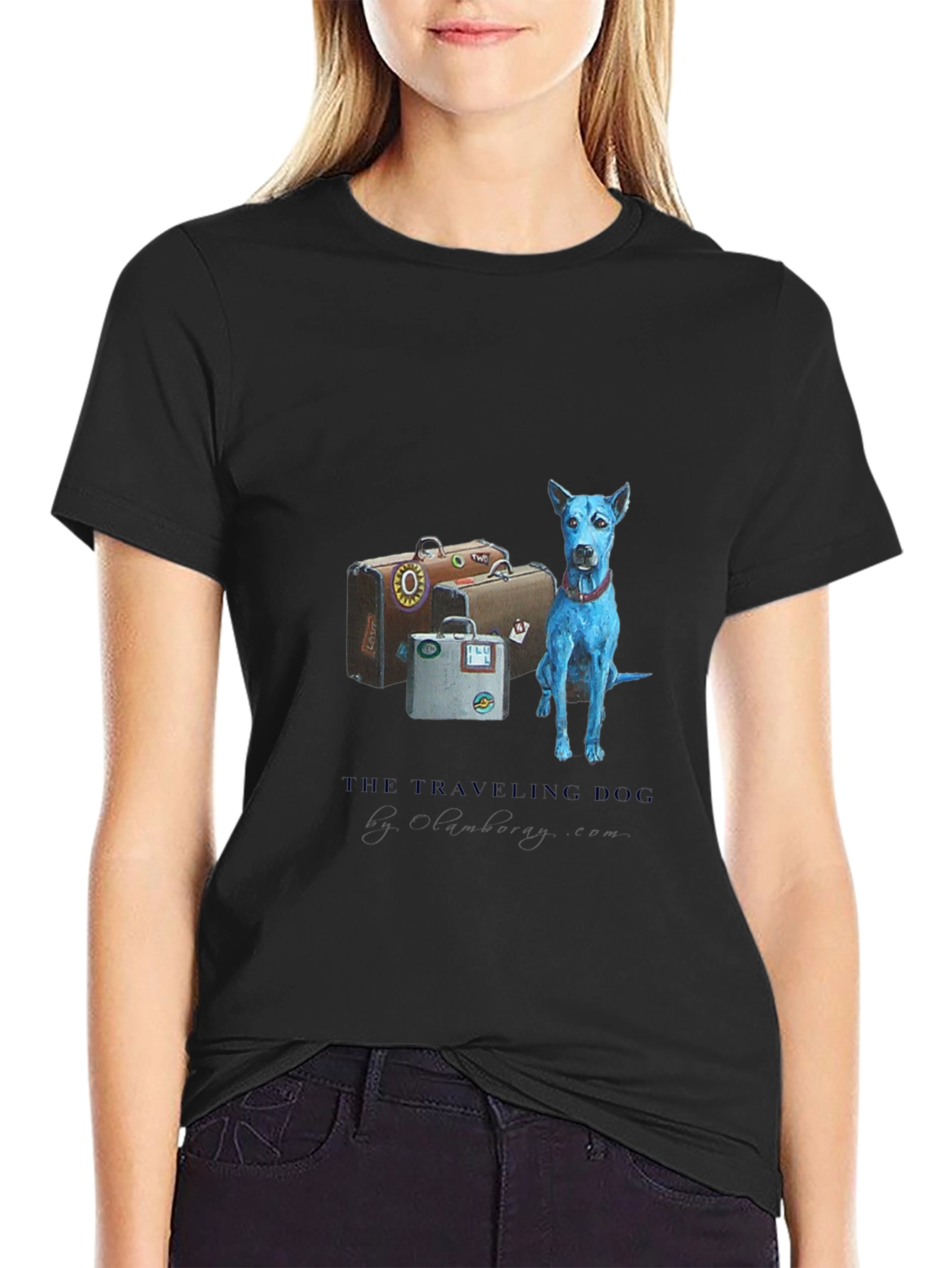 Traveling Dog Graphic Tee - Black