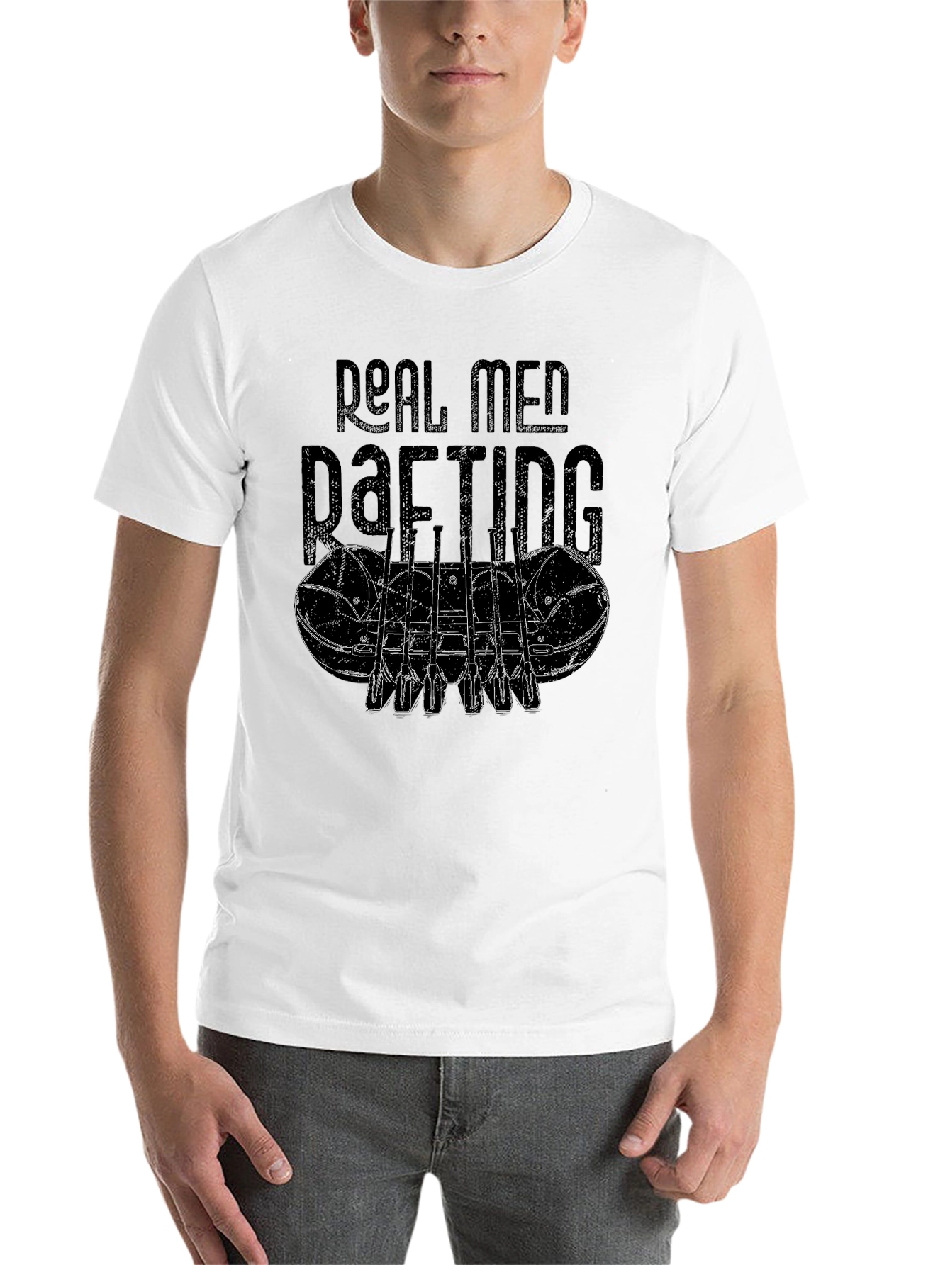 Real Men Rafting Graphic T-Shirt