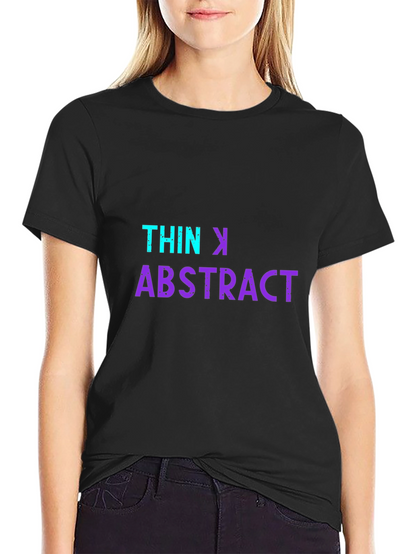Thin K Abstract Graphic Black T-Shirt