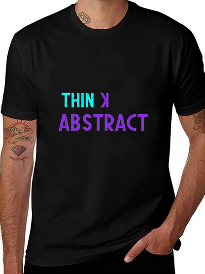 Thin K Abstract Graphic Black T-Shirt