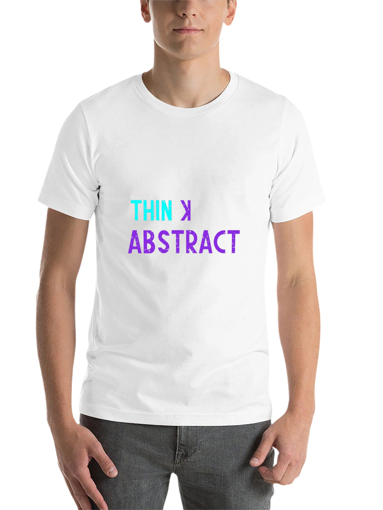 Thin K Abstract Graphic Black T-Shirt