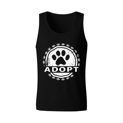 Vintage Adopt Dog Paw Rescue Animal Tank Top