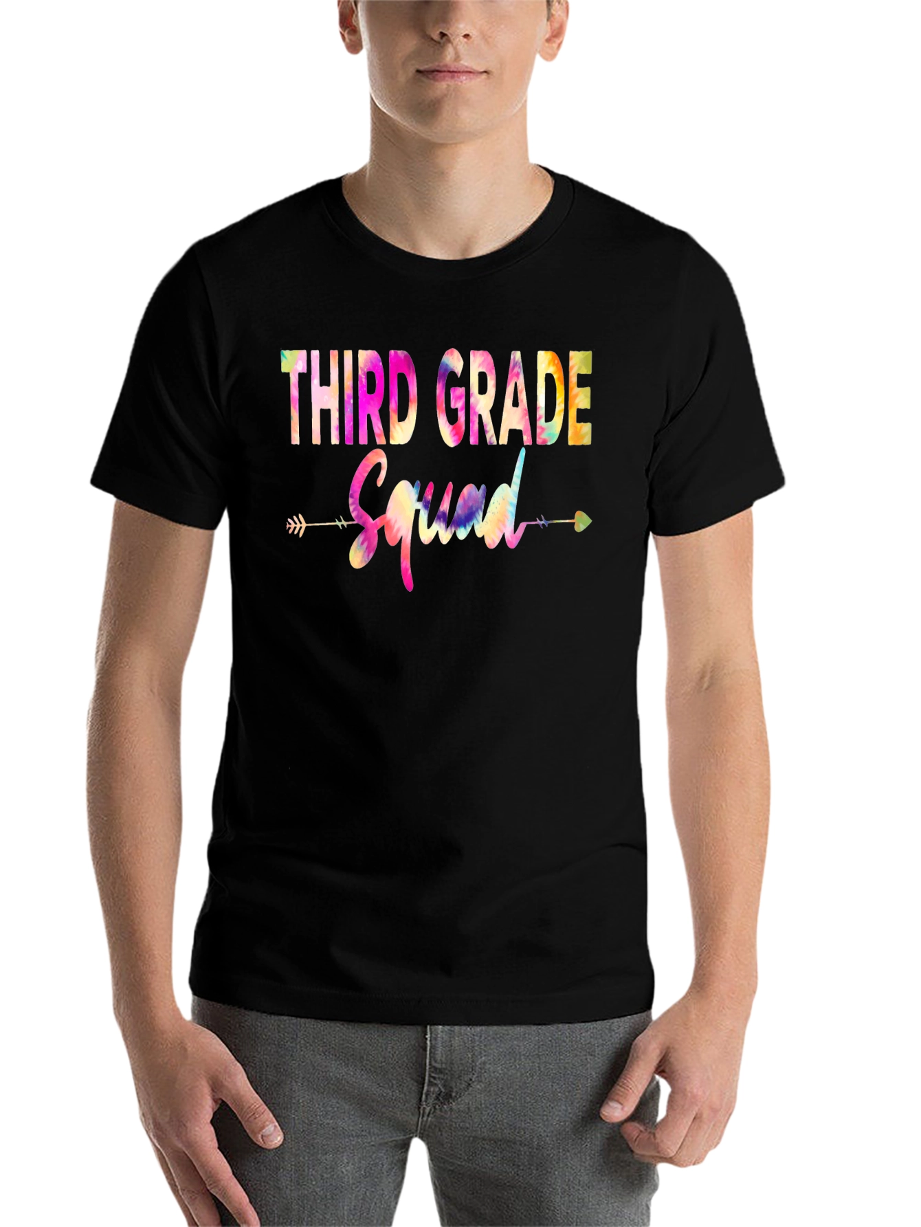 Third Grade Squad Tie Dye Graphic T-Shirt