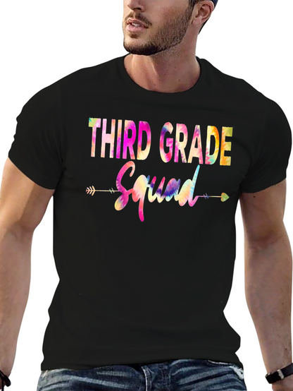 Third Grade Squad Tie Dye Graphic T-Shirt