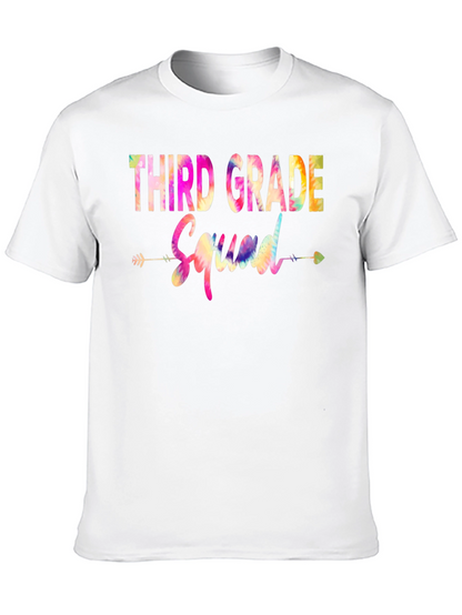Third Grade Squad Tie Dye Graphic T-Shirt