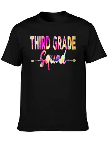 Third Grade Squad Tie Dye Graphic T-Shirt