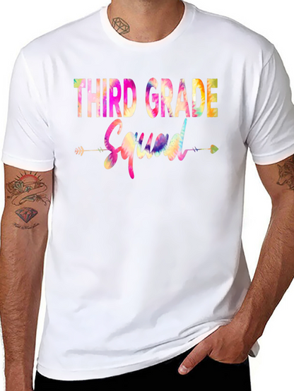Third Grade Squad Tie Dye Graphic T-Shirt