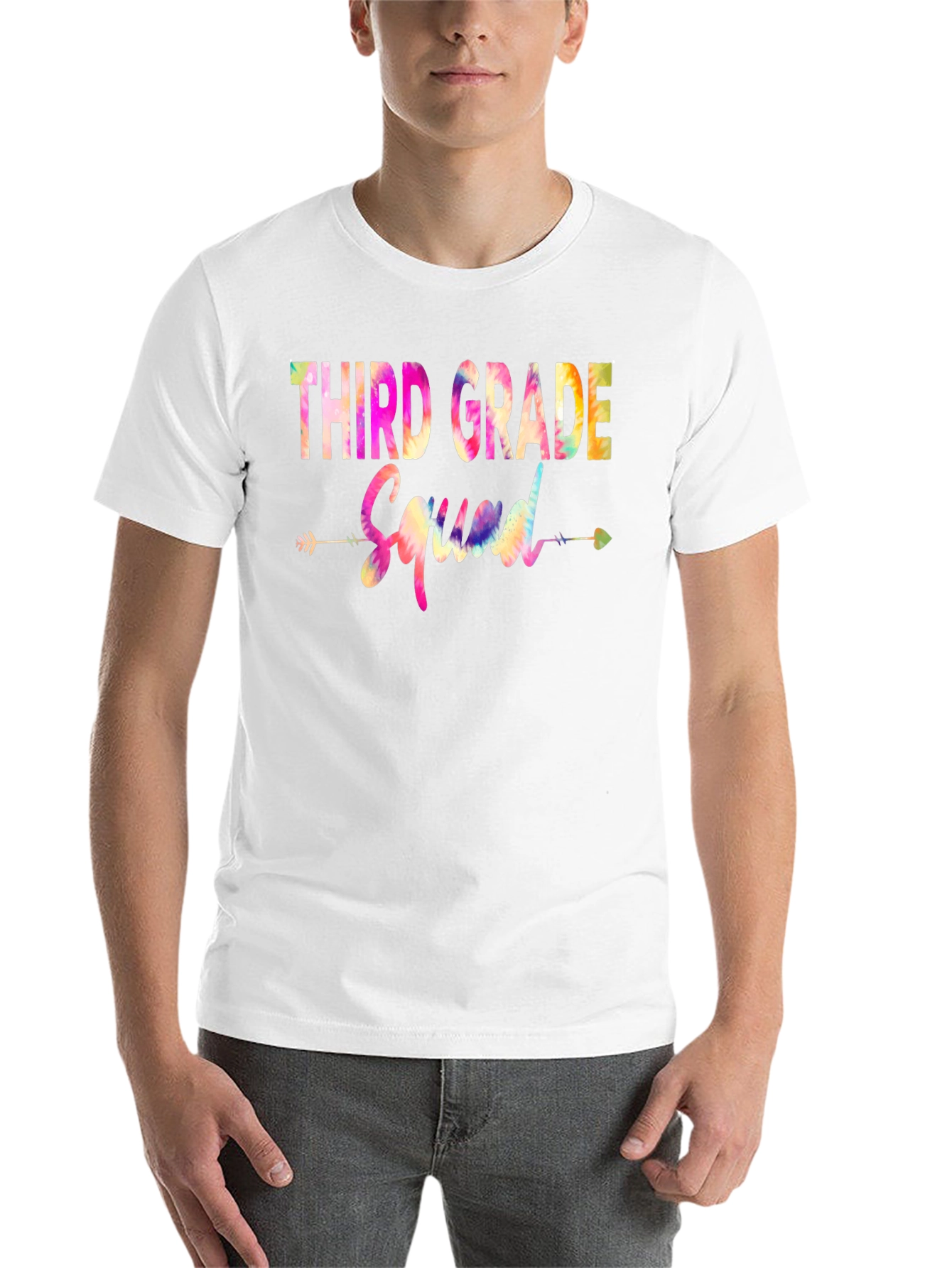 Third Grade Squad Tie Dye Graphic T-Shirt