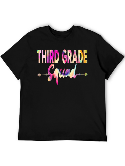 Third Grade Squad Tie Dye Graphic T-Shirt