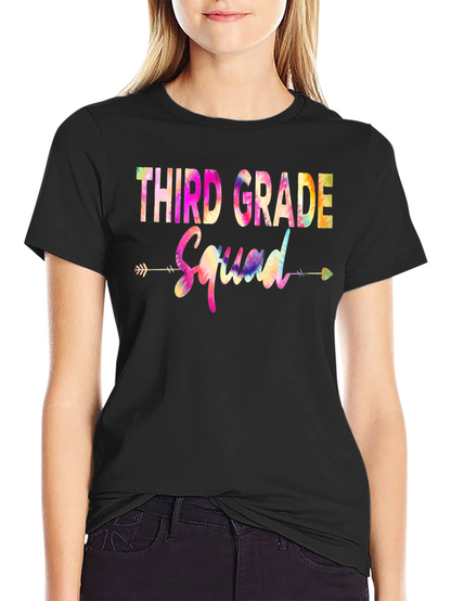Third Grade Squad Tie Dye Graphic T-Shirt