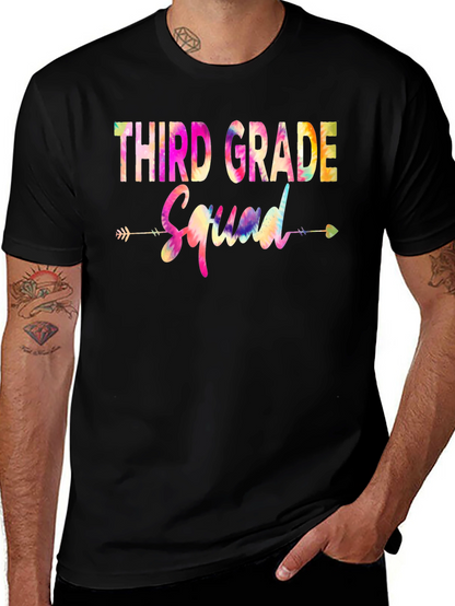 Third Grade Squad Tie Dye Graphic T-Shirt