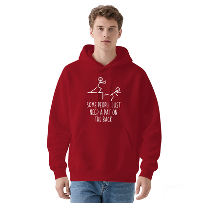 Some People Need A Pat On The Back Funny Stick Figure Hoodie, Men Relax Comfort Sweatshirt