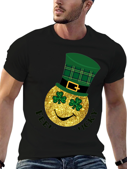 Lucky St. Patricks Day Smiley Face T-Shirt