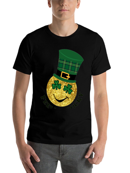 Lucky St. Patricks Day Smiley Face T-Shirt