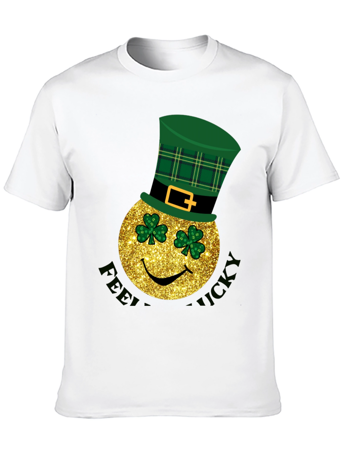 Lucky St. Patricks Day Smiley Face T-Shirt