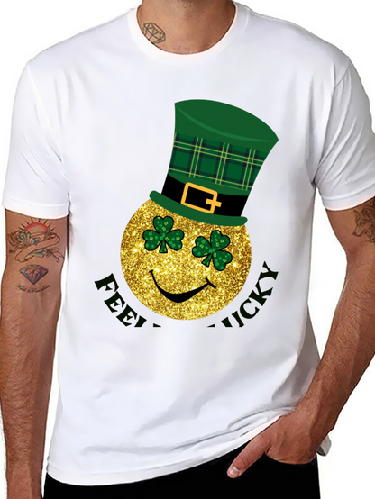 Lucky St. Patricks Day Smiley Face T-Shirt