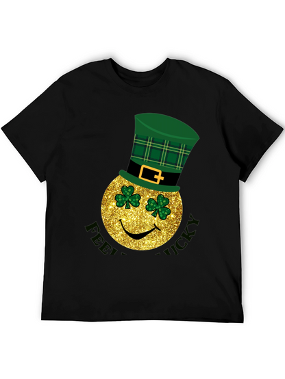 Lucky St. Patricks Day Smiley Face T-Shirt