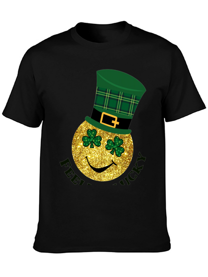 Lucky St. Patricks Day Smiley Face T-Shirt