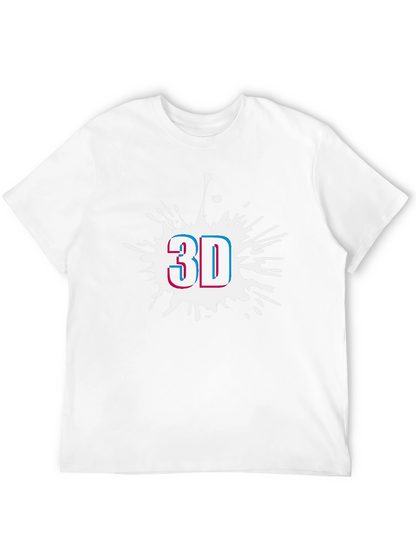 Modern 3D Graphic Black T-Shirt