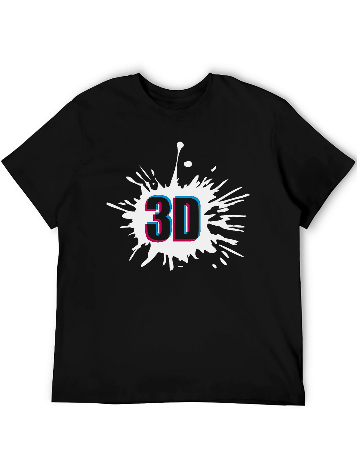 Modern 3D Graphic Black T-Shirt