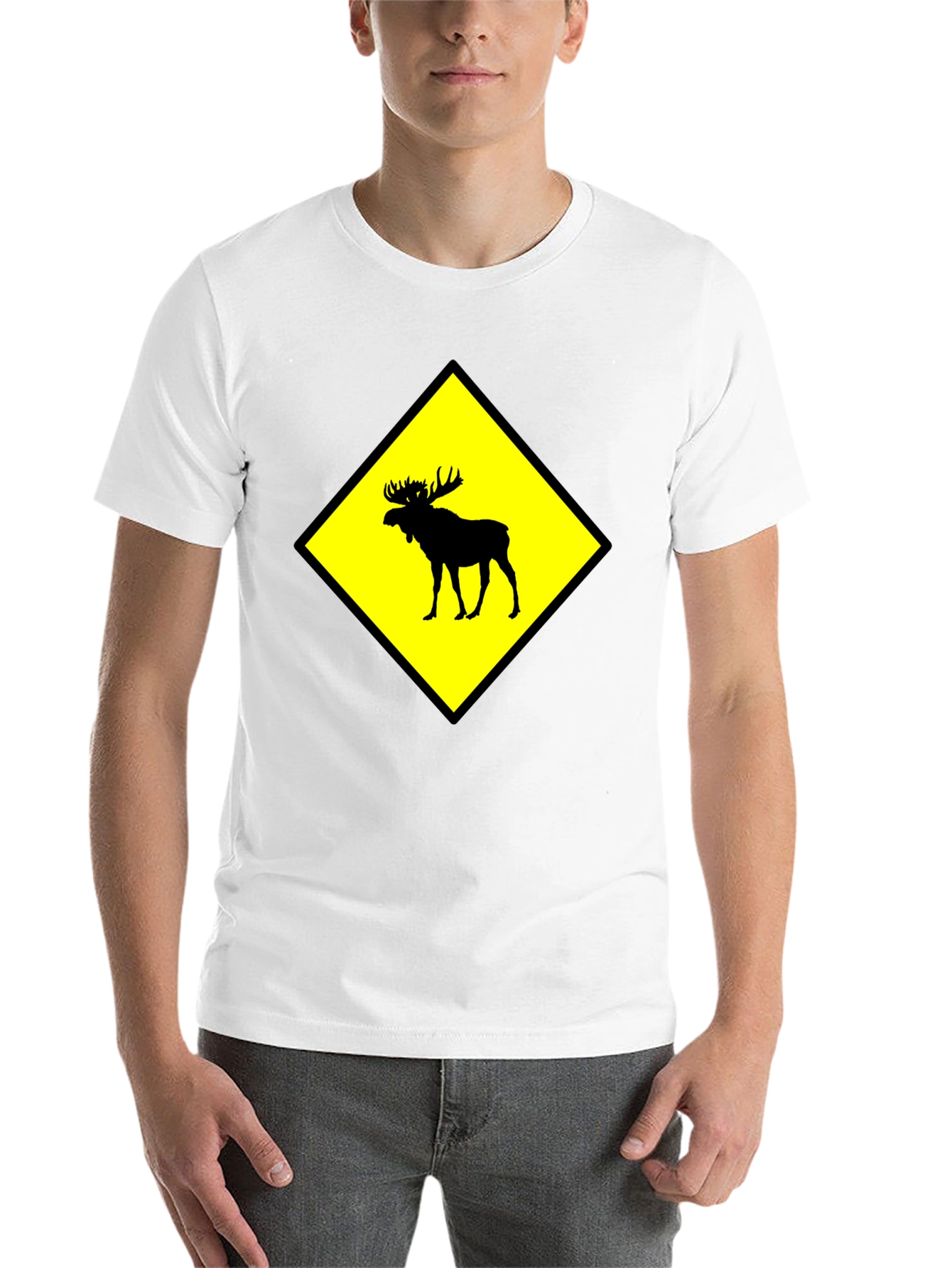 Moose Crossing Graphic T-Shirt