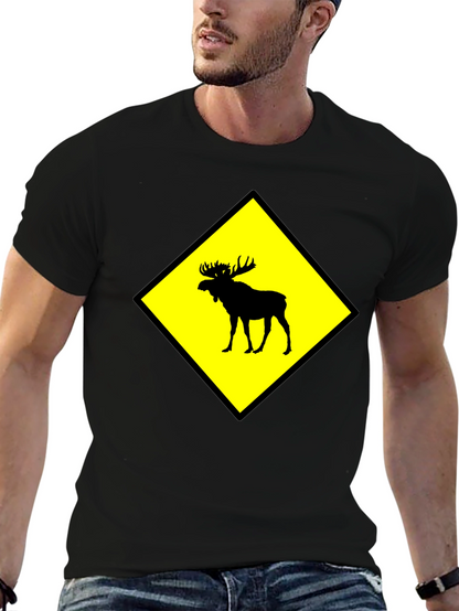 Moose Crossing Graphic T-Shirt