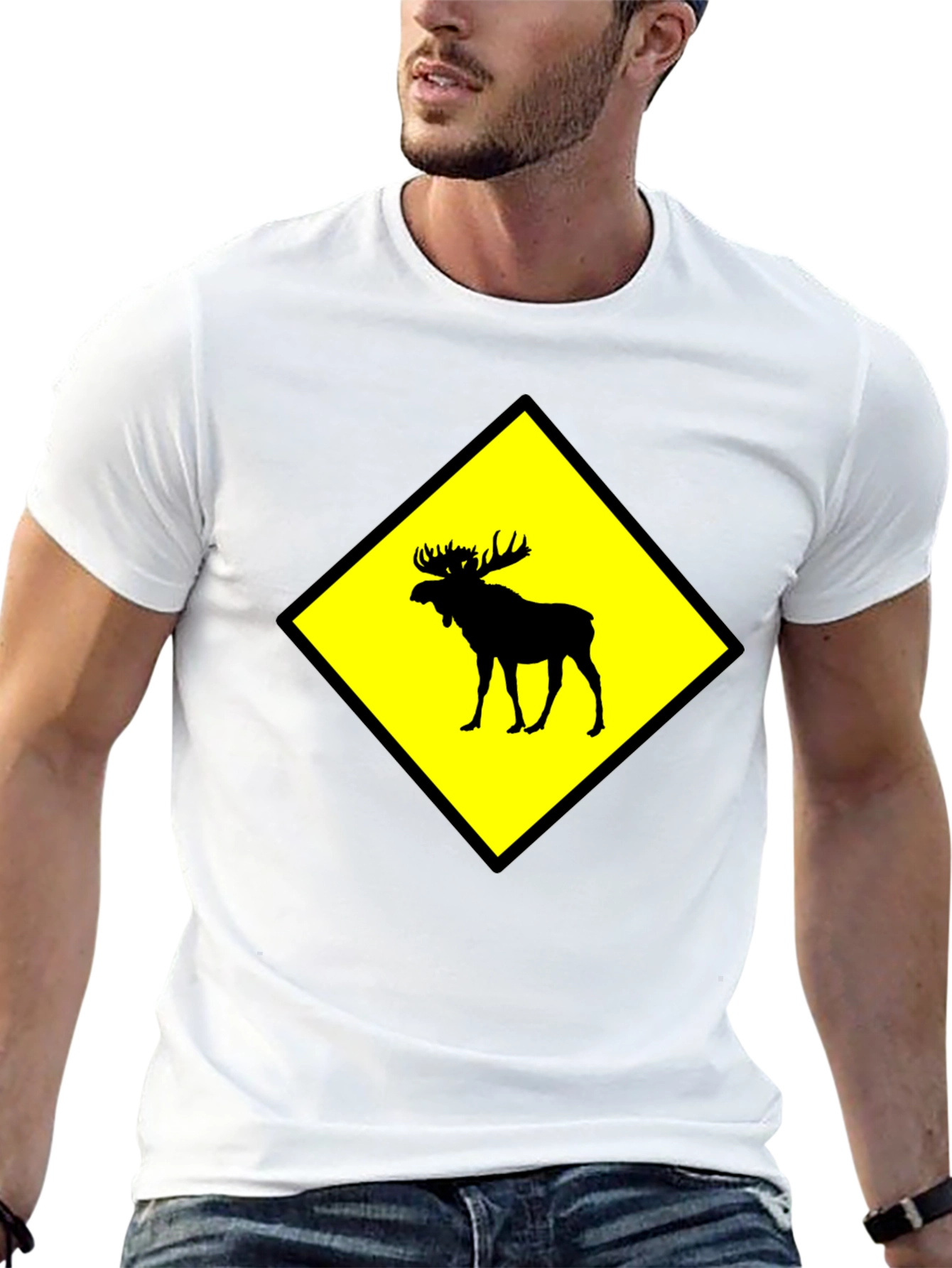 Moose Crossing Graphic T-Shirt