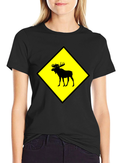 Moose Crossing Graphic T-Shirt