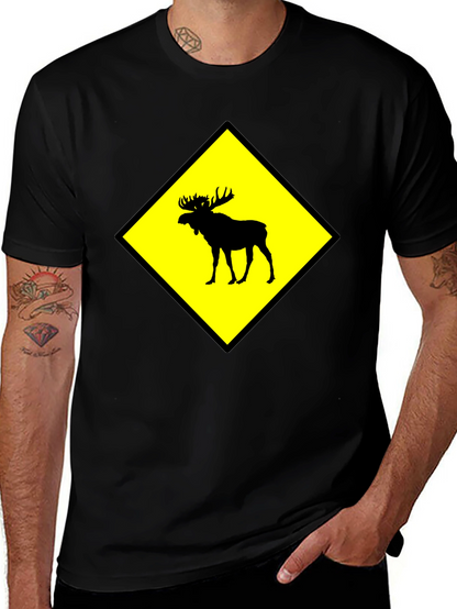 Moose Crossing Graphic T-Shirt