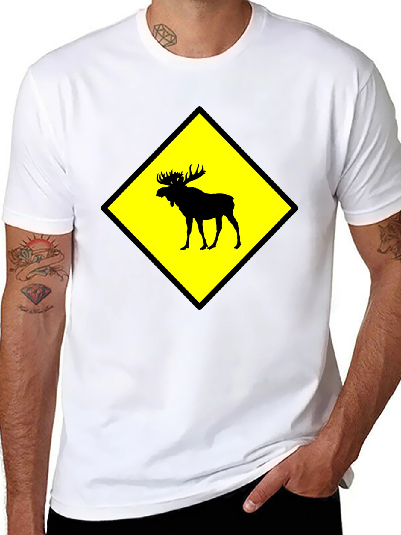 Moose Crossing Graphic T-Shirt