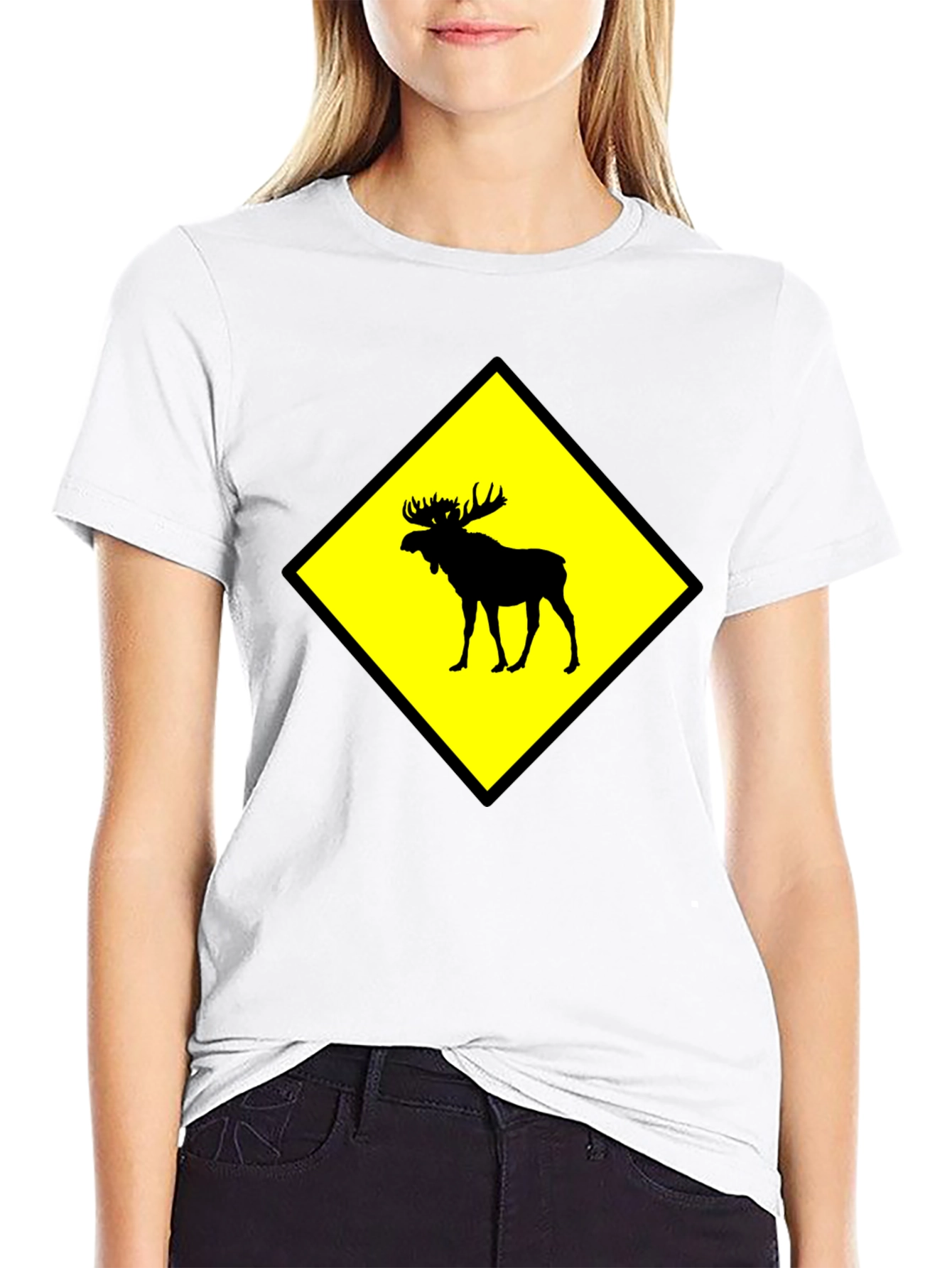 Moose Crossing Graphic T-Shirt