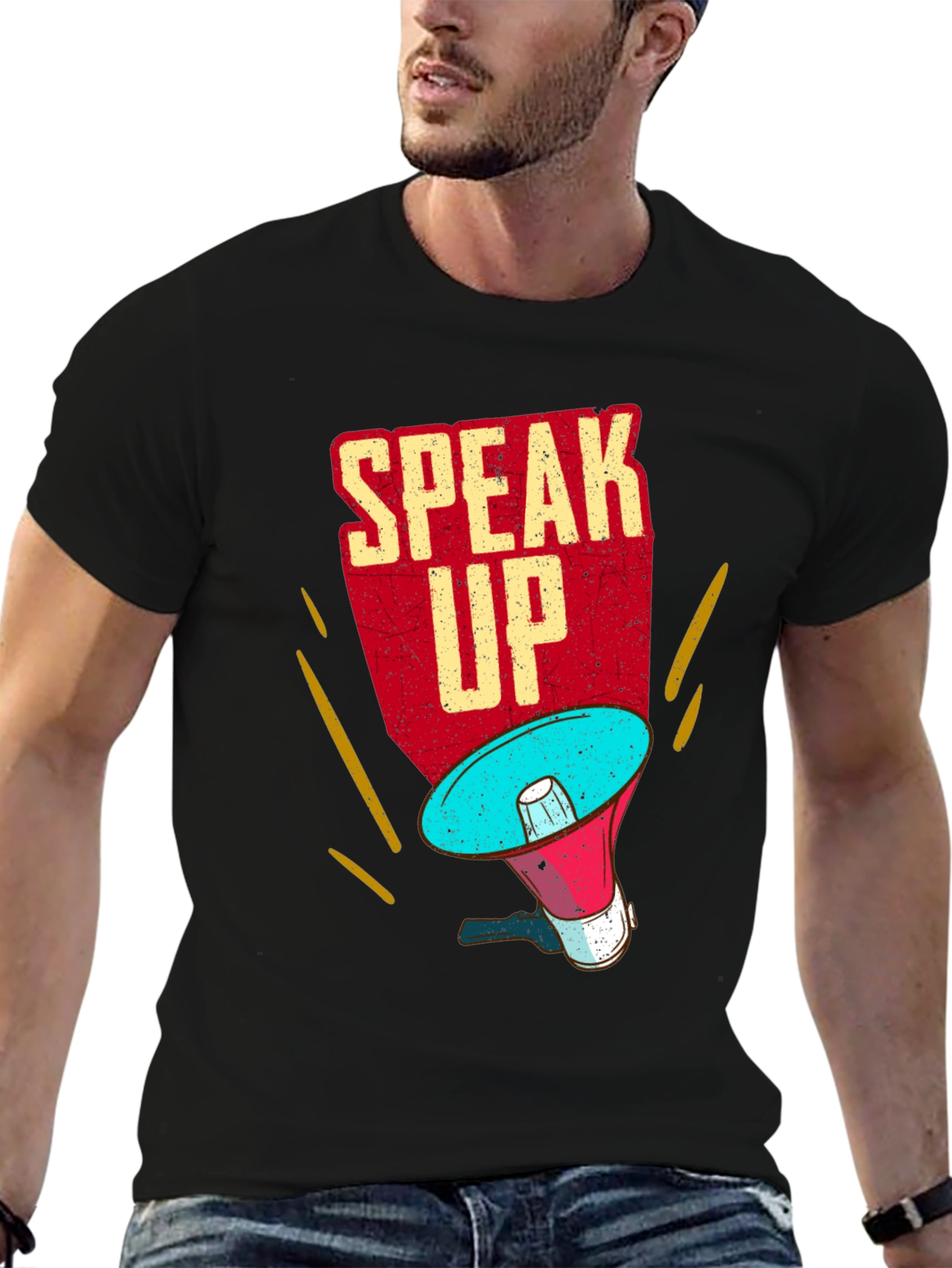 Speak Up T-Shirt - Megaphone Graphic Tee