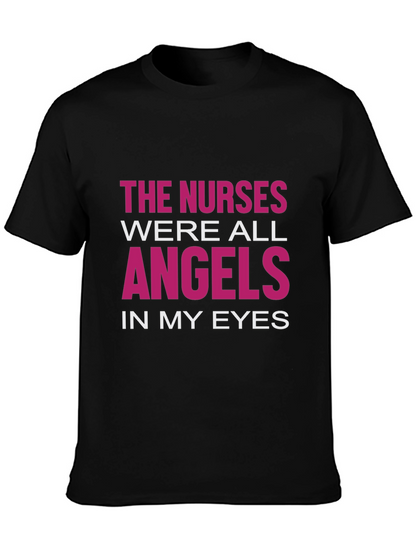 Nurses Are Angels T-Shirt - Black