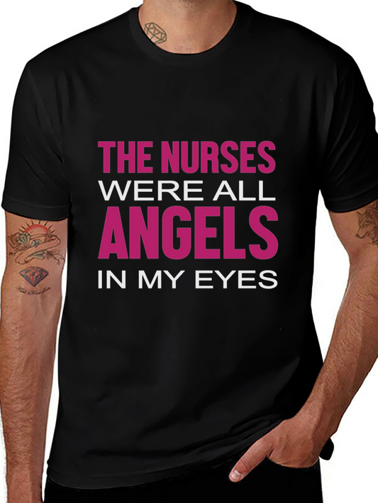Nurses Are Angels T-Shirt - Black