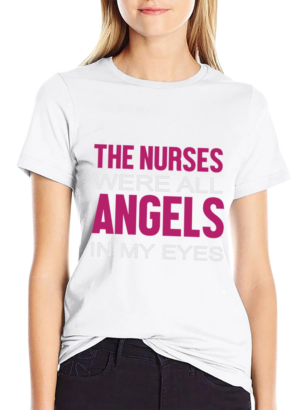 Nurses Are Angels T-Shirt - Black