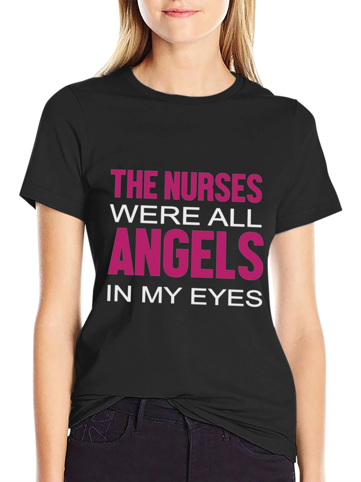 Nurses Are Angels T-Shirt - Black