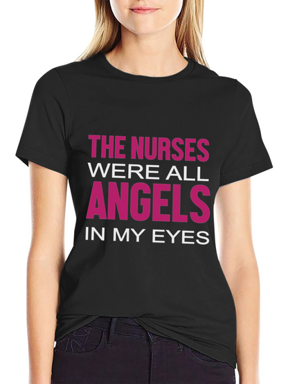 Nurses Are Angels T-Shirt - Black