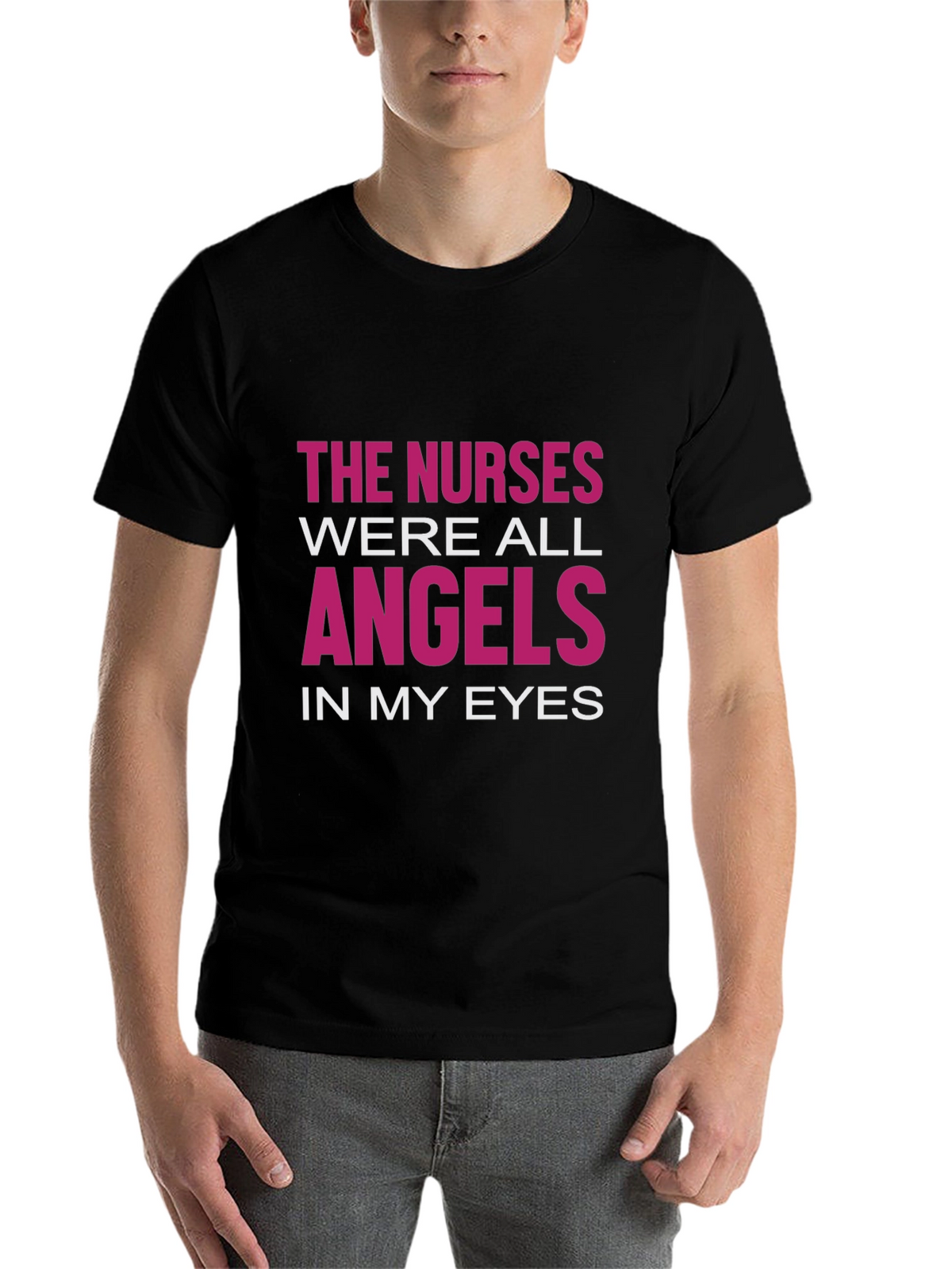 Nurses Are Angels T-Shirt - Black