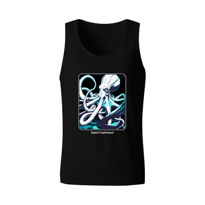 Cyberpunk Digital Cephalopod Octopus Art Graphic Tank Top
