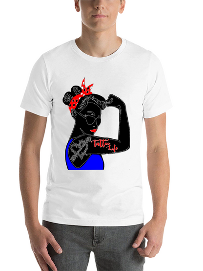 Tattoo Life Graphic T-Shirt - Strong Woman Design