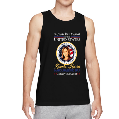 Kamala Harris 1st Female VP Inauguration Historical Print Men Tank Top