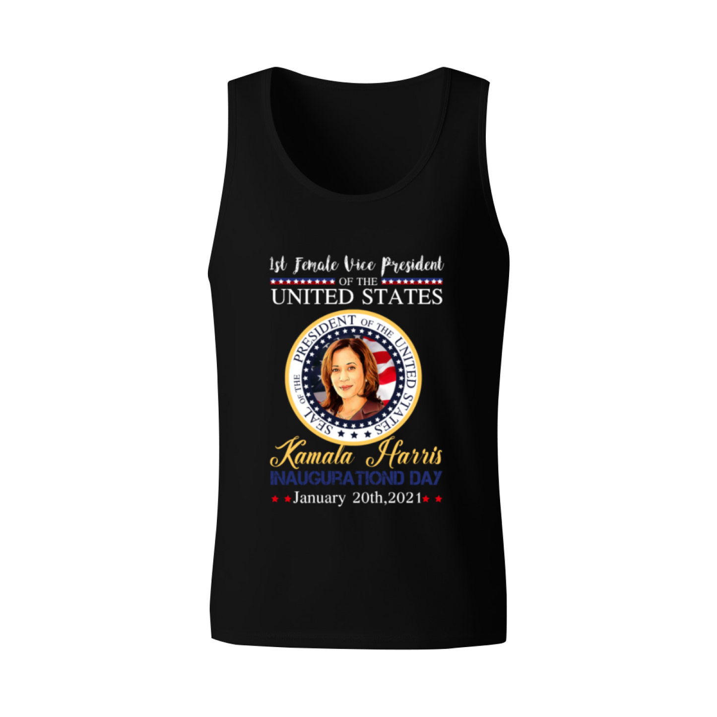 Kamala Harris 1st Female VP Inauguration Historical Print Men Tank Top