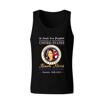 Kamala Harris 1st Female VP Inauguration Historical Print Men Tank Top