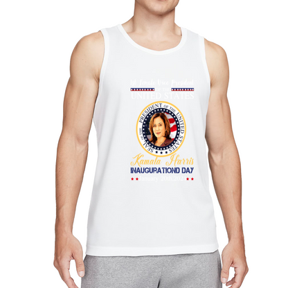 Kamala Harris 1st Female VP Inauguration Historical Print Men Tank Top