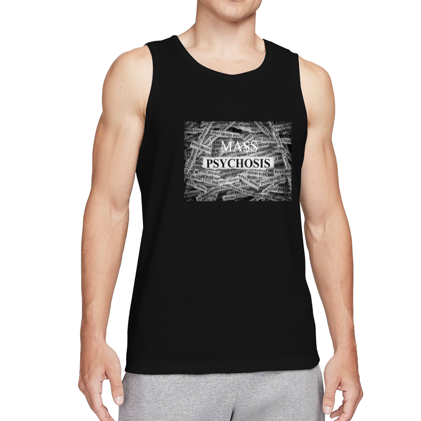 Mass Psychosis Dark Aesthetic Text Tank Top
