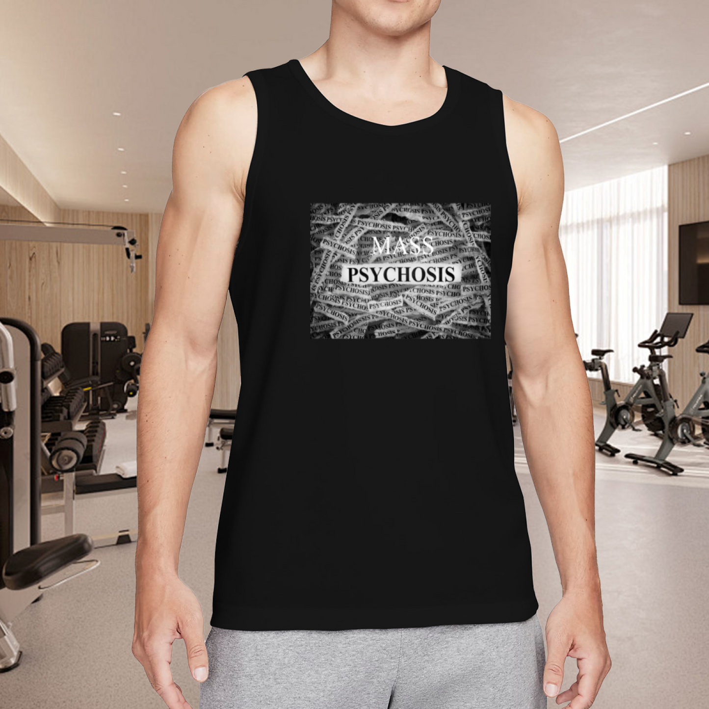 Mass Psychosis Dark Aesthetic Text Tank Top
