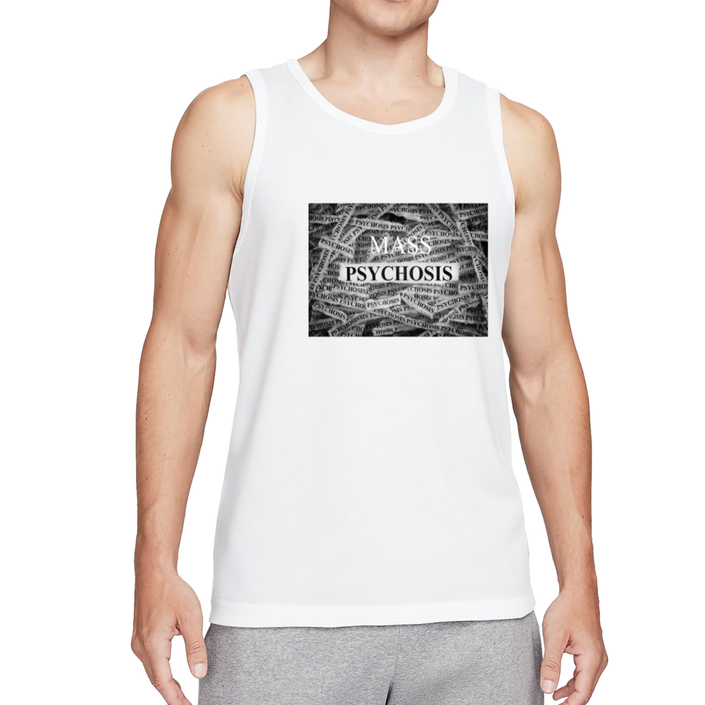 Mass Psychosis Dark Aesthetic Text Tank Top